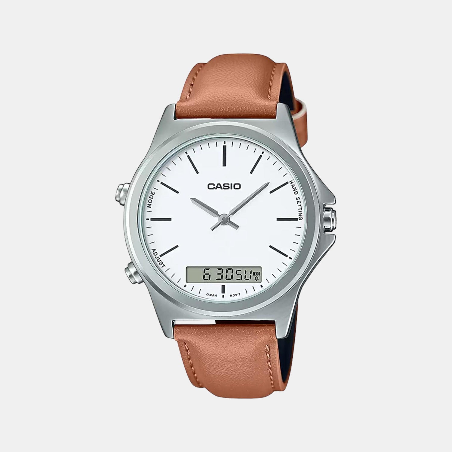 Casio Round White Analog watch