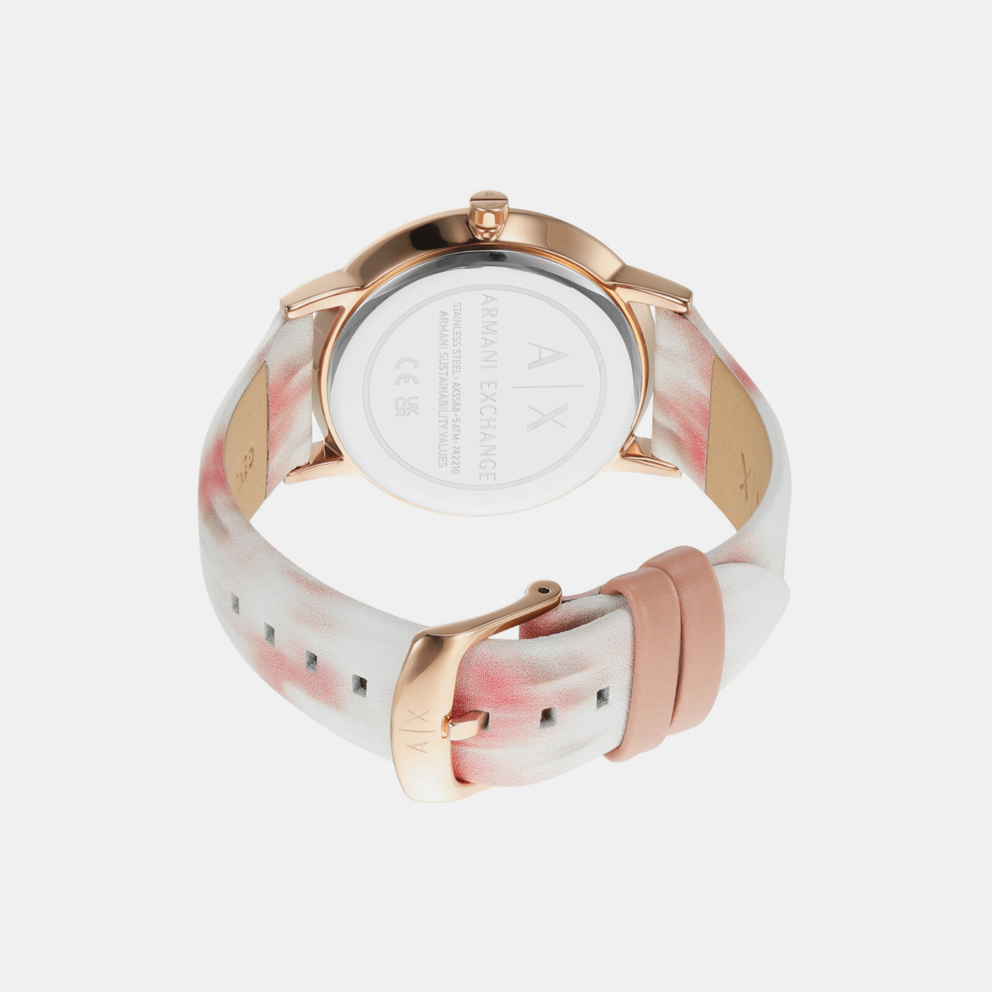 Female Rose Gold Analog Leather Watch AX5588 – Just In Time