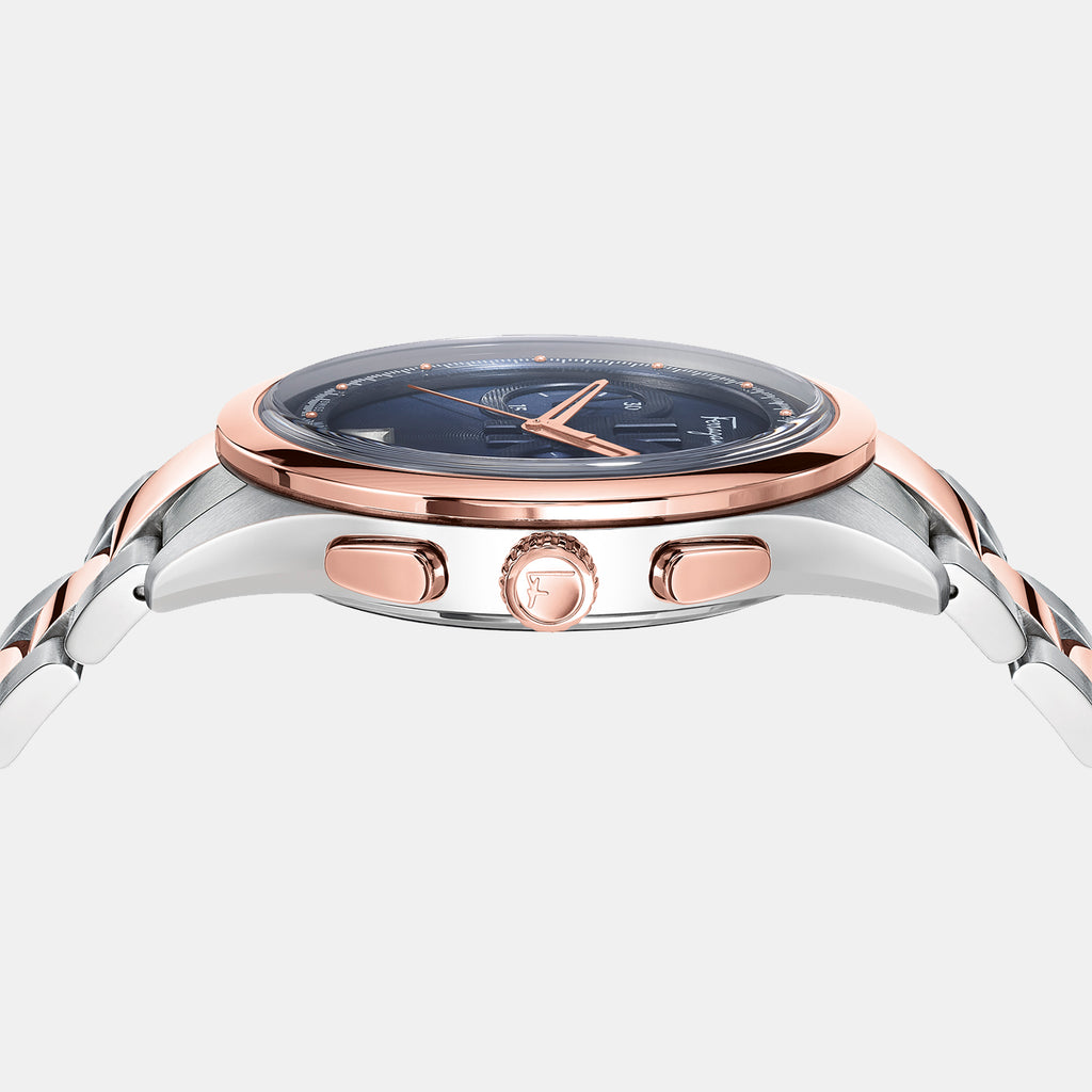 Ferragamo Men Round Blue watch