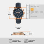 Fossil Men Round Blue watch