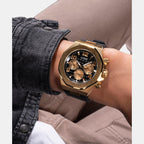 Men Quartz Black Dial Chronograph Silicone Watch GW0583G2