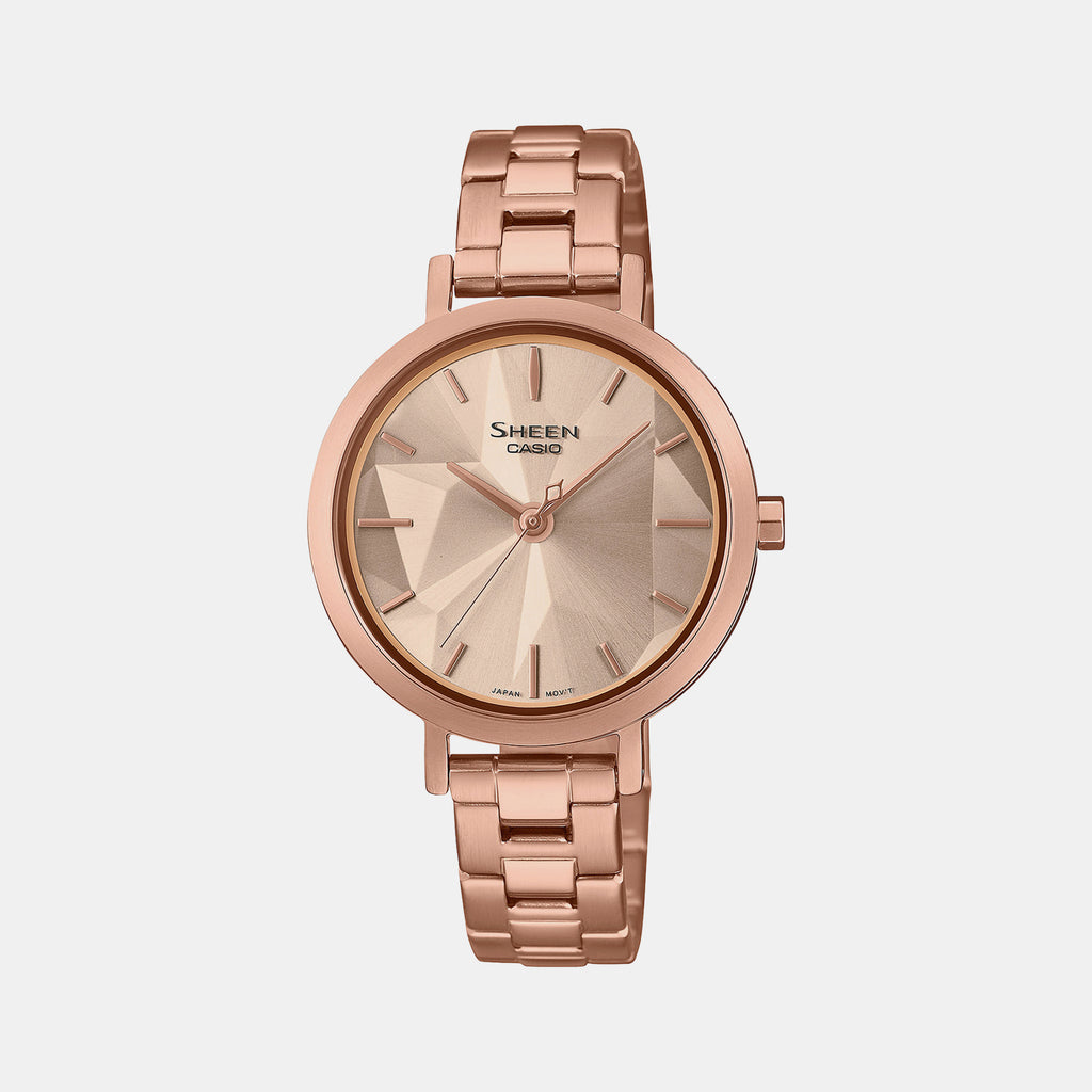 Casio Round Pink Gold Analog watch