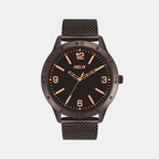 Helix Round Brown Analog watch