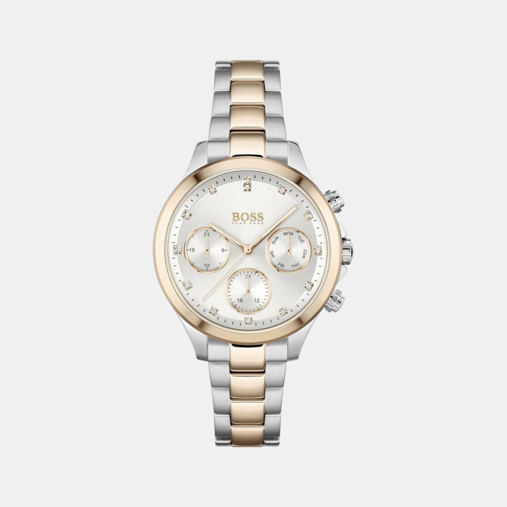 Boss Round Silver Chronograph watch