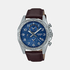 Casio Round Blue Chronograph watch
