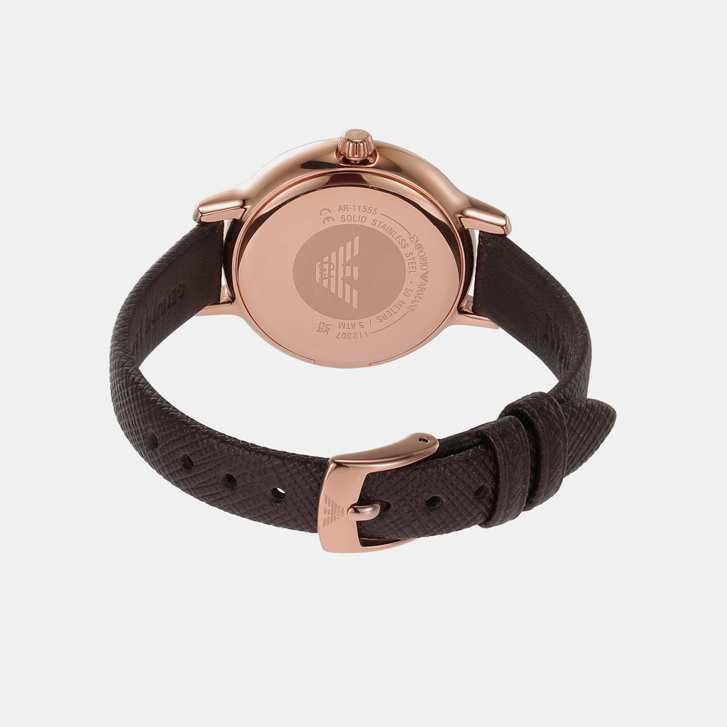 Emporio Armani Leather Brown watch