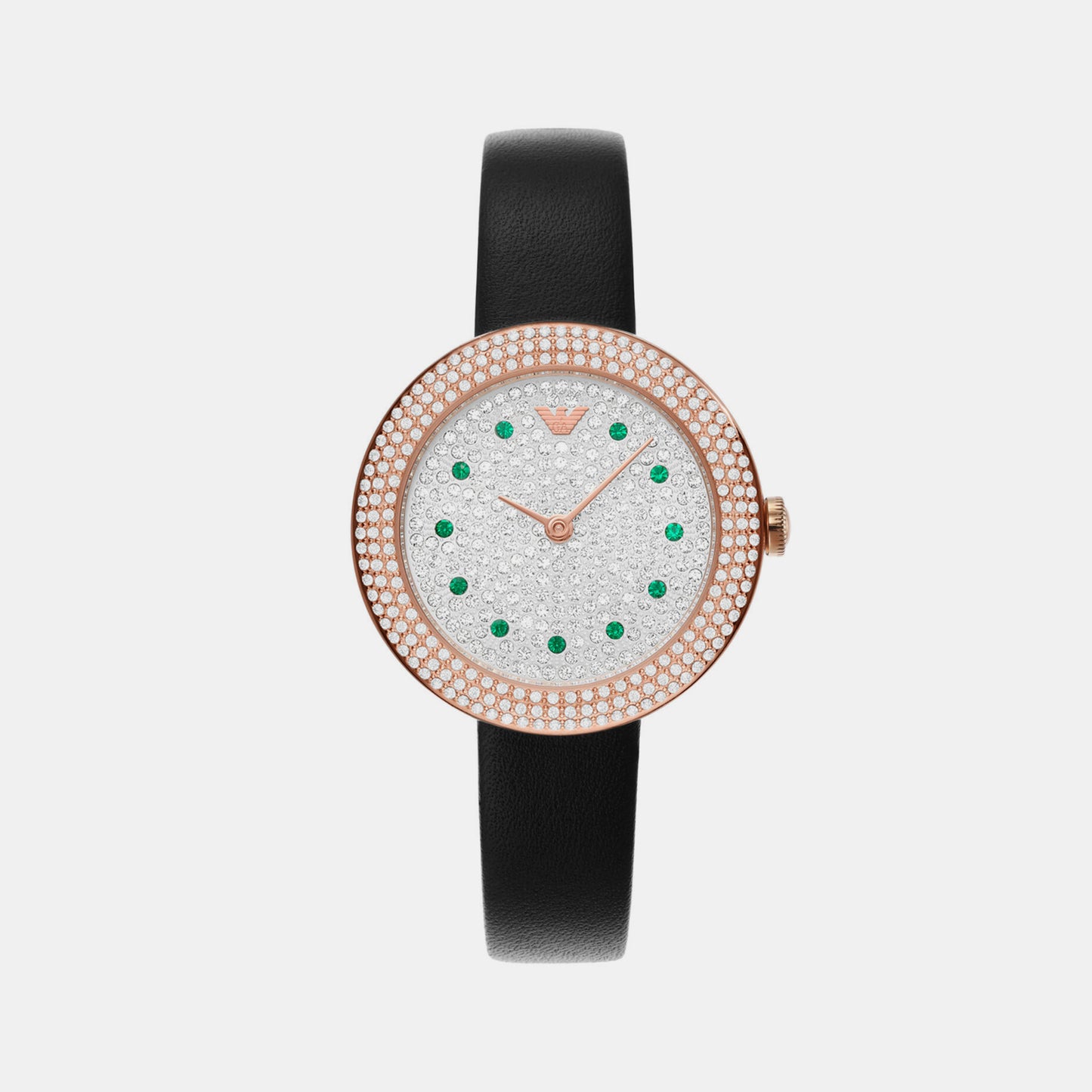 Female Silver Analog Leather Watch AR11492