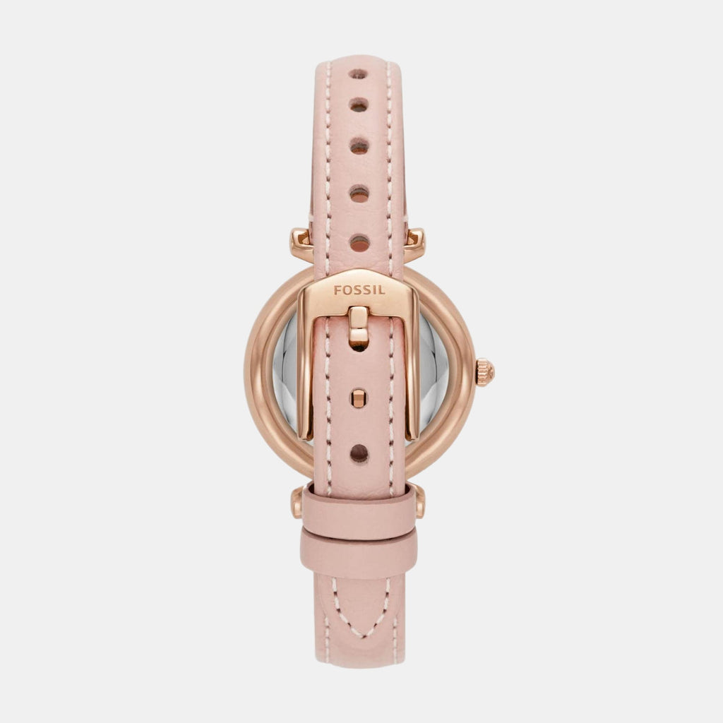 Carlie Women Quartz White Dial Analog Leather Watch ES5268