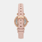 Carlie Women Quartz White Dial Analog Leather Watch ES5268