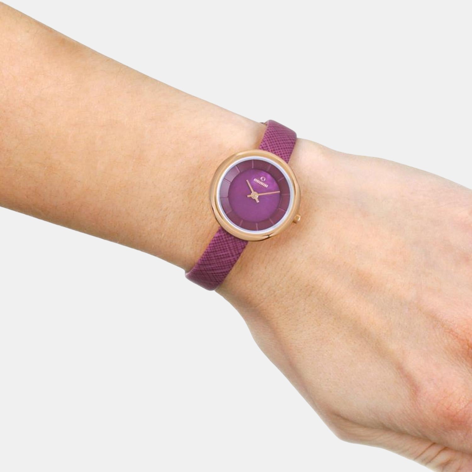 Obaku Women Round Purple watch