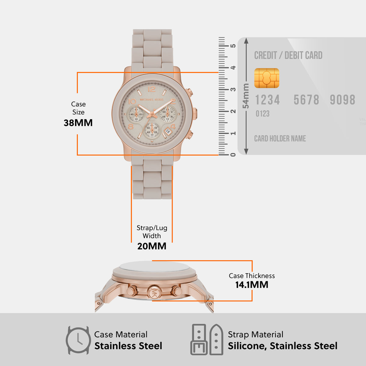 Michael Kors 38 mm Grey Quartz watch
