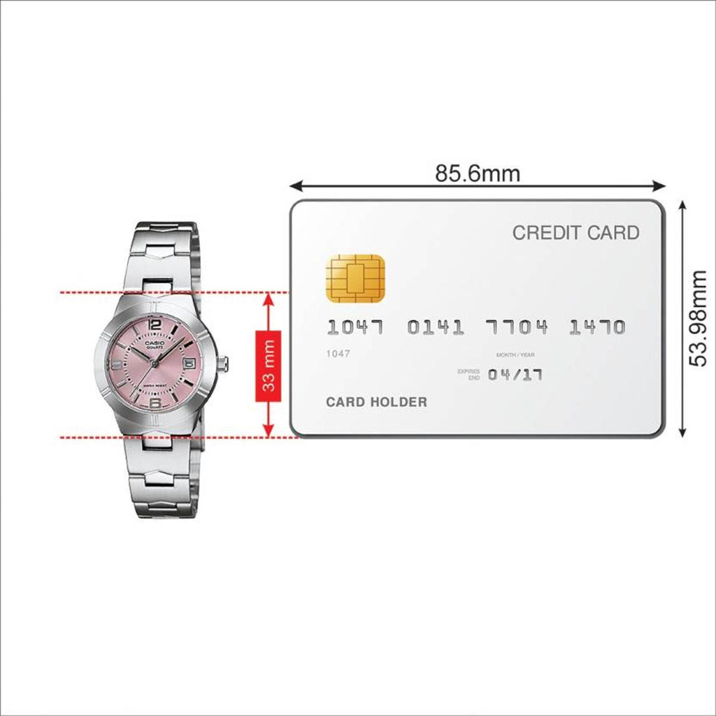 Enticer Women Quartz Pink Dial Analog Stainless Steel Watch A873