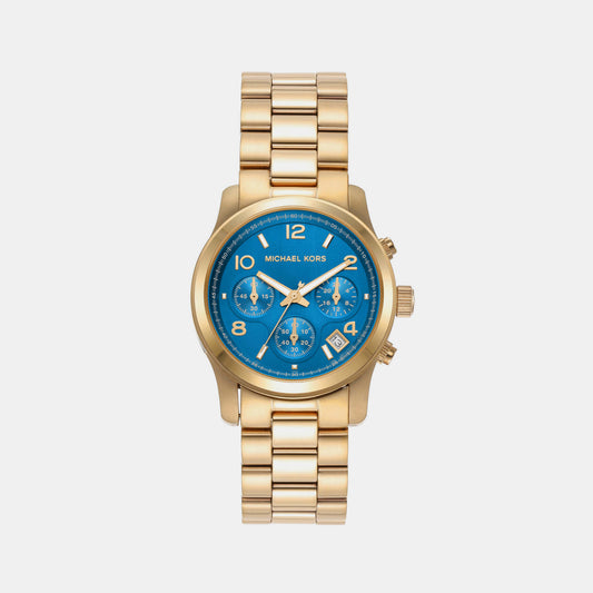 Female Blue Chronograph Stainless Steel Watch MK7353