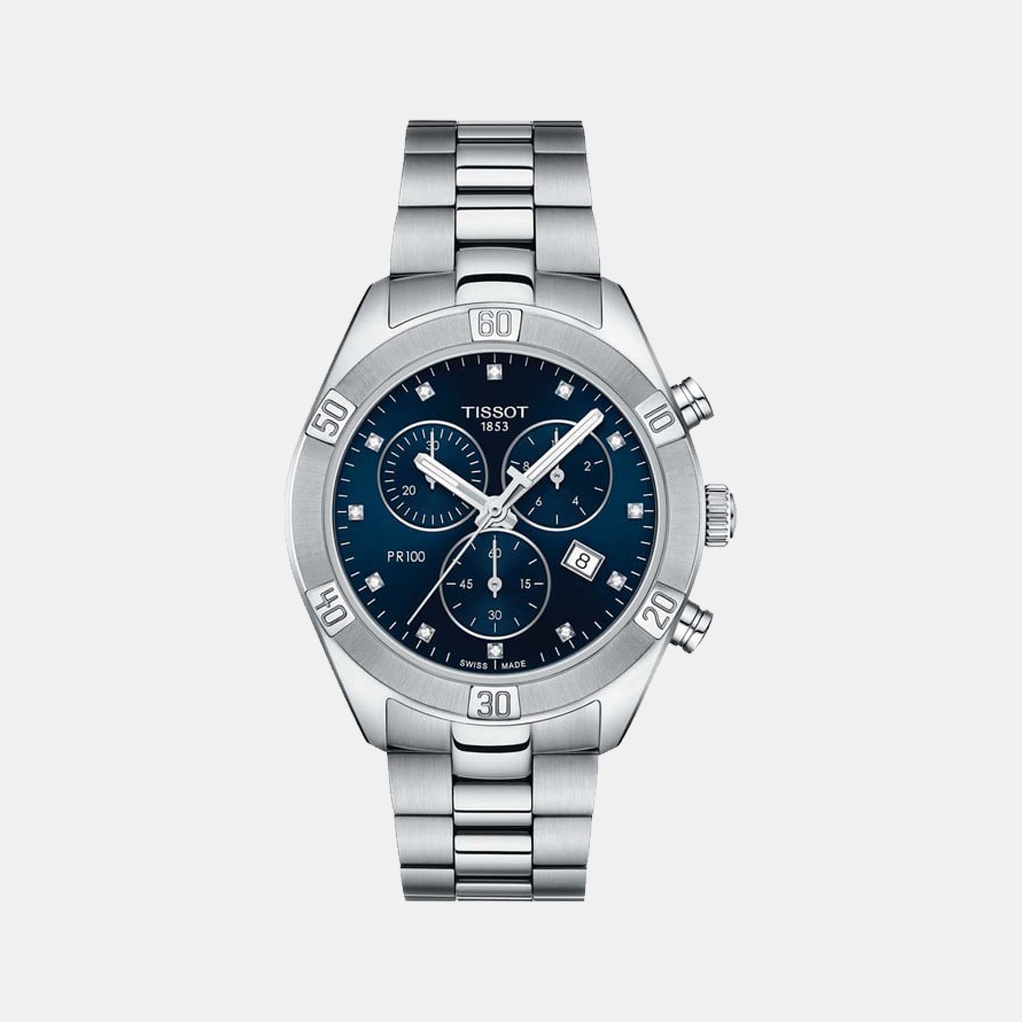Tissot Round Blue Chronograph watch