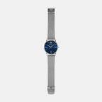 Minimalist Men Quartz Blue Dial Analog Stainless Steel Watch AR11571