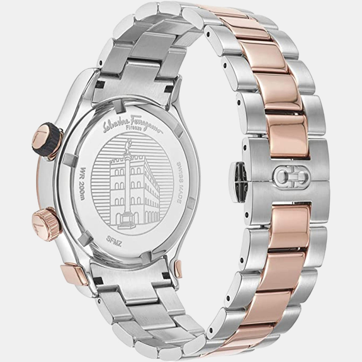 Men Quartz Black Dial Analog Stainless Steel Watch SFMZ00622