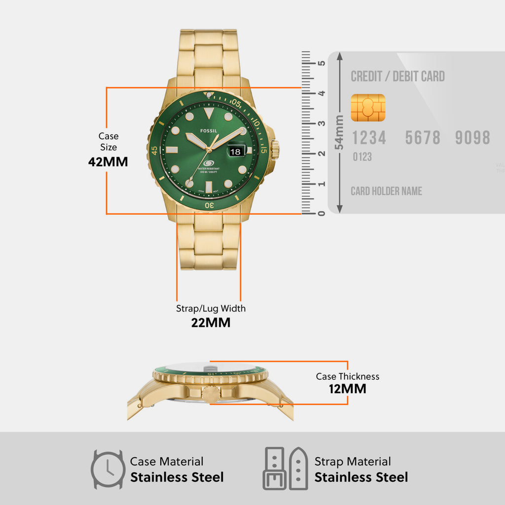 Fossil Stainless Steel Green watch