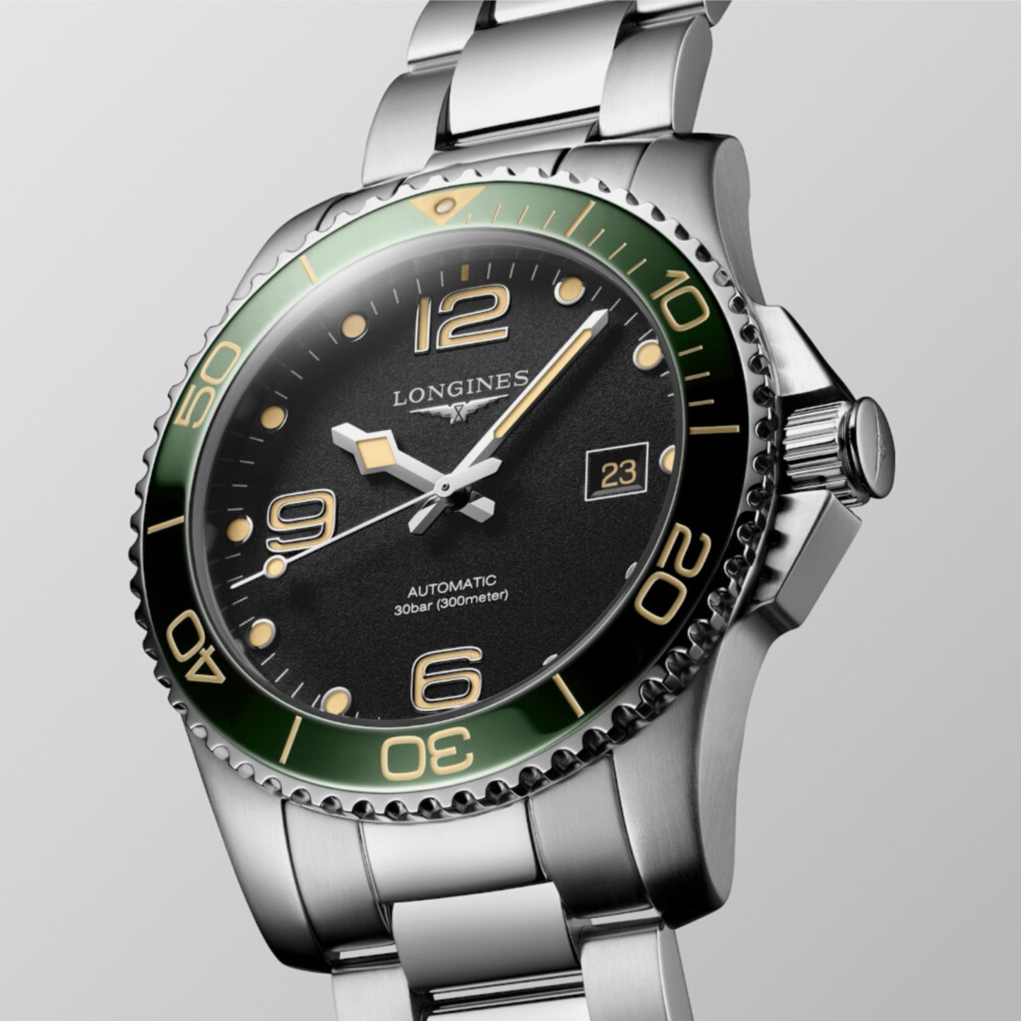 Male Green Automatic Stainless Steel Watch L37814056