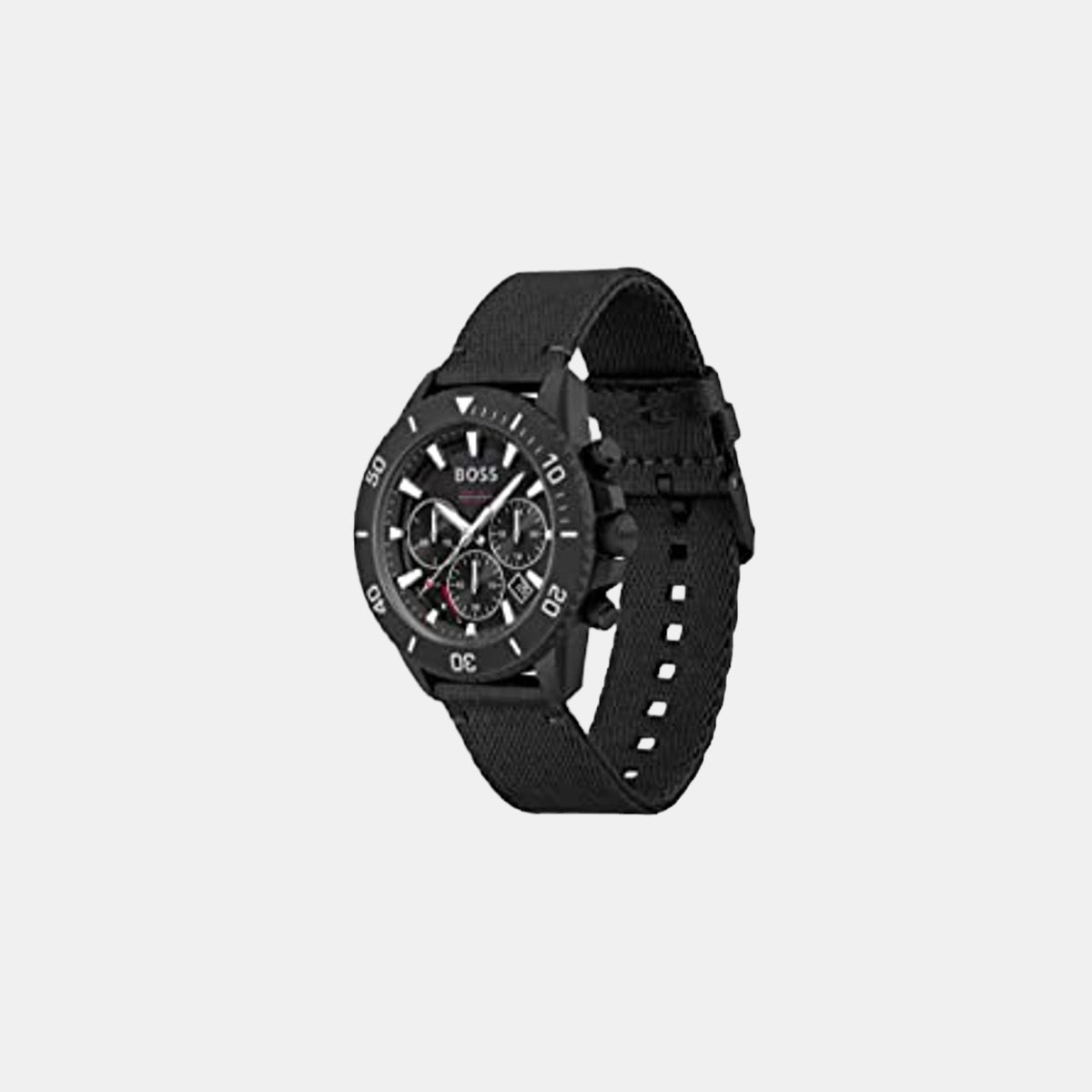 Boss Admiral Men Solar Black Dial Chronograph Nylon Watch 1513918