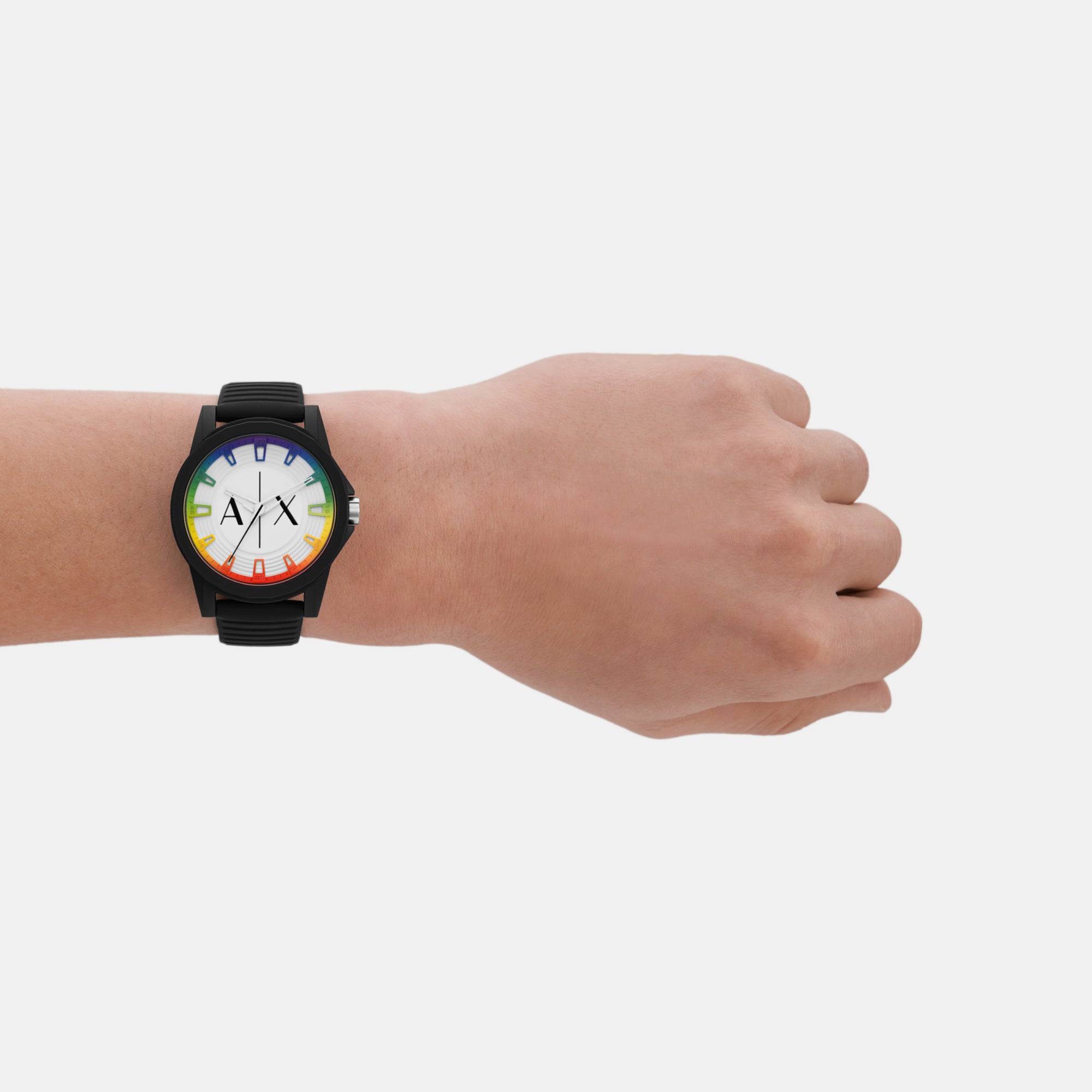 Armani Exchange Men Round White watch