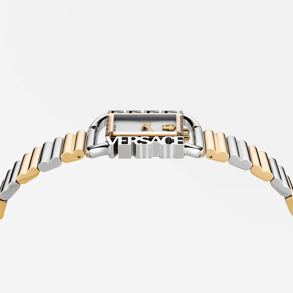 Versace Unisex Rectangular Silver watch