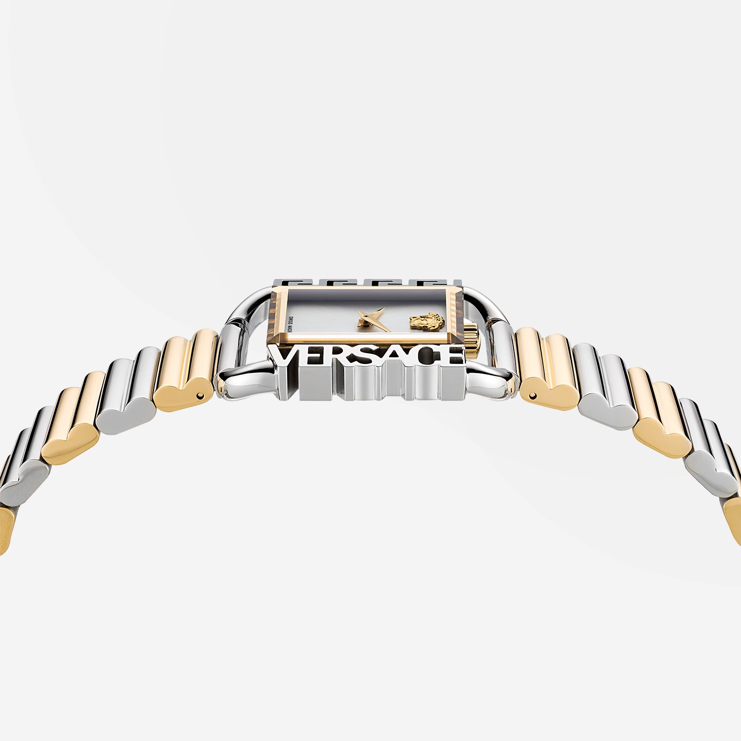 Versace Unisex Rectangular Silver watch