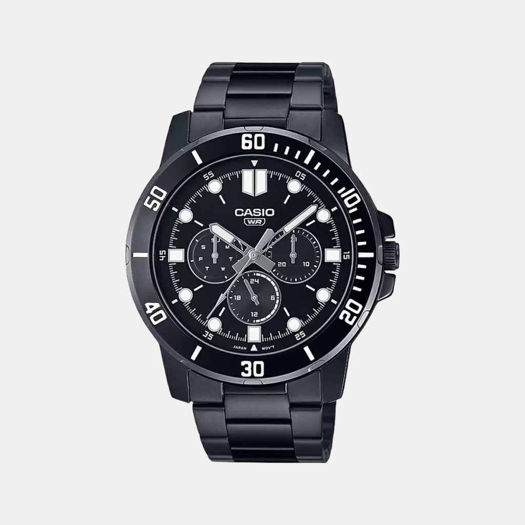 Casio Round Black Chronograph watch