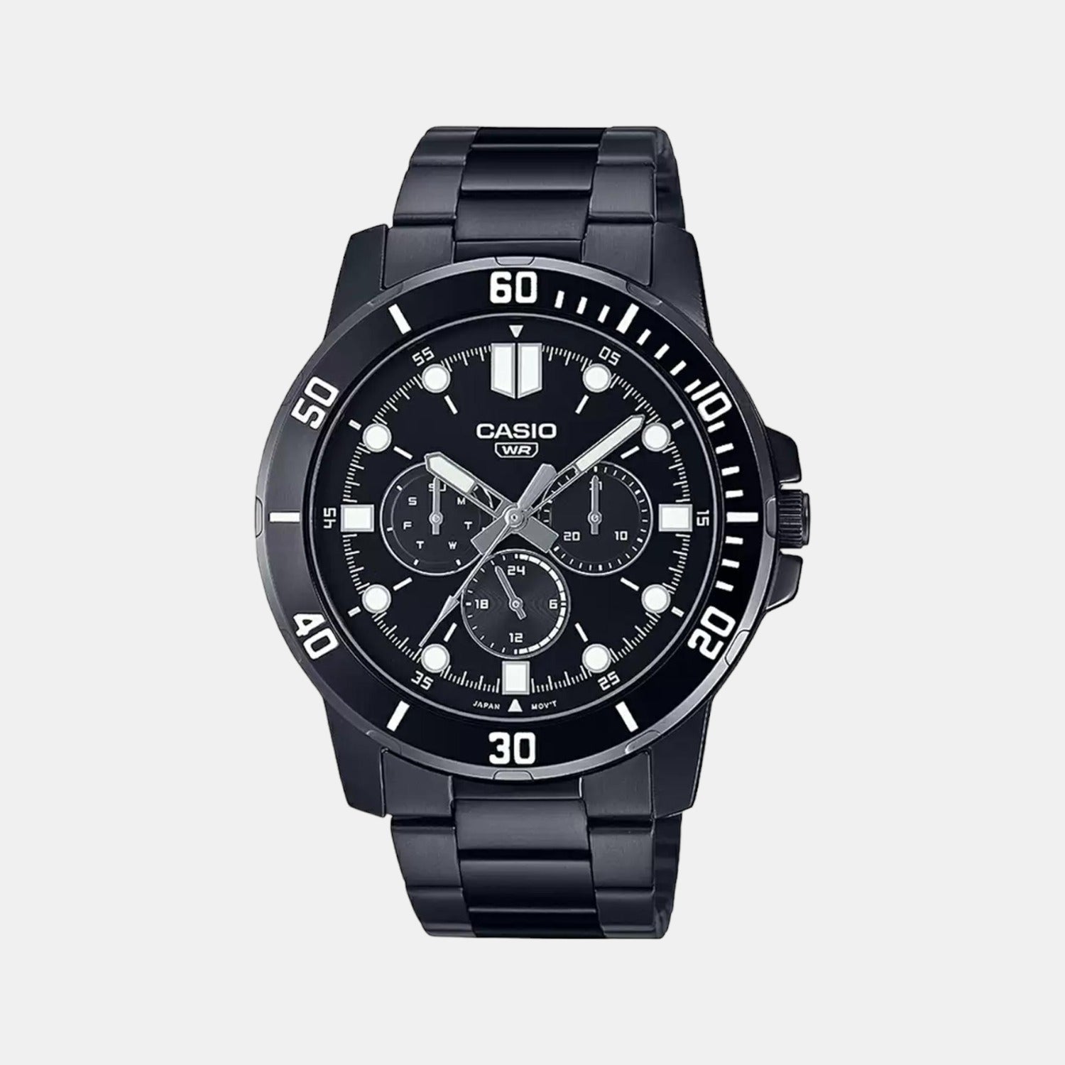 Casio Round Black Chronograph watch