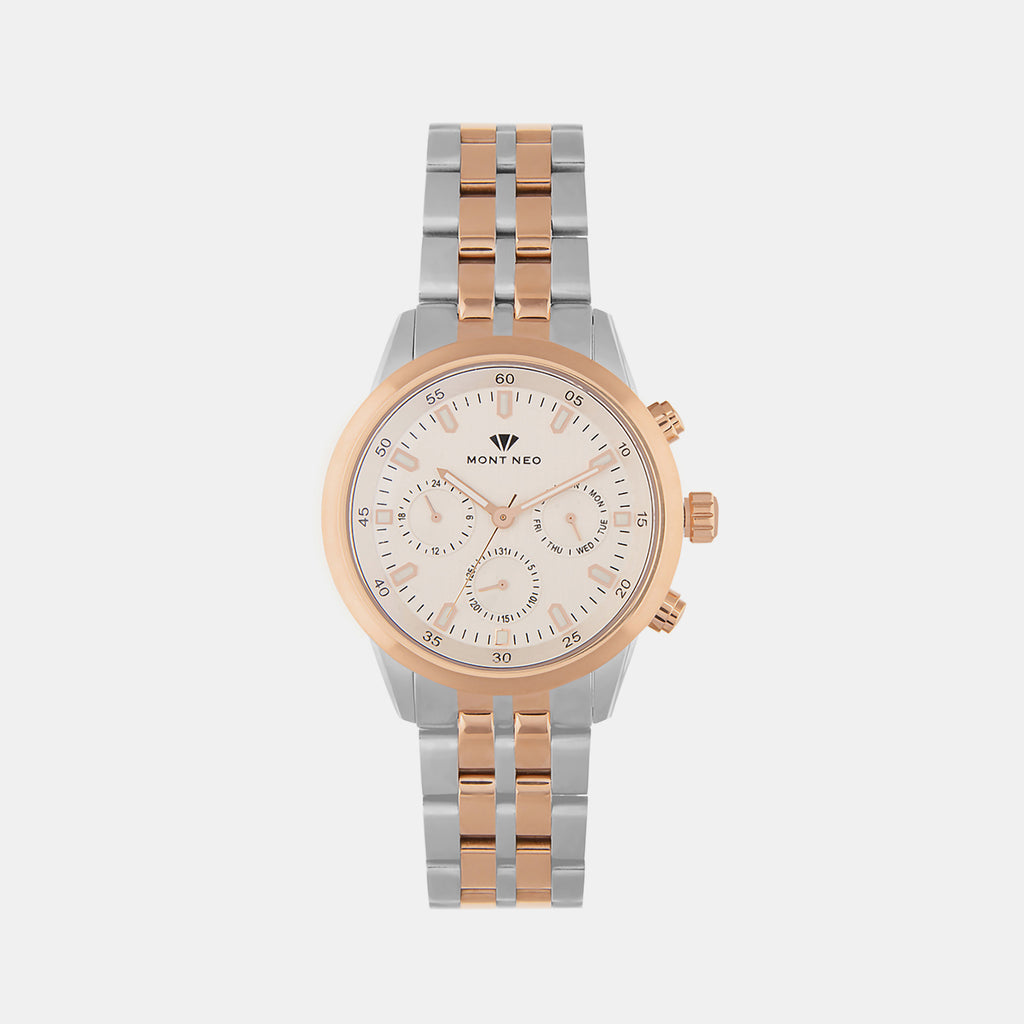 Mont Neo Round Silver Chronograph watch