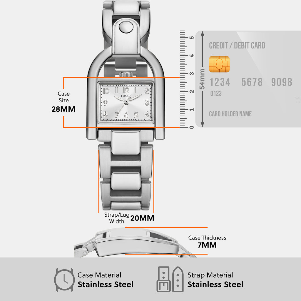 Fossil 30 mm Silver Quartz watch