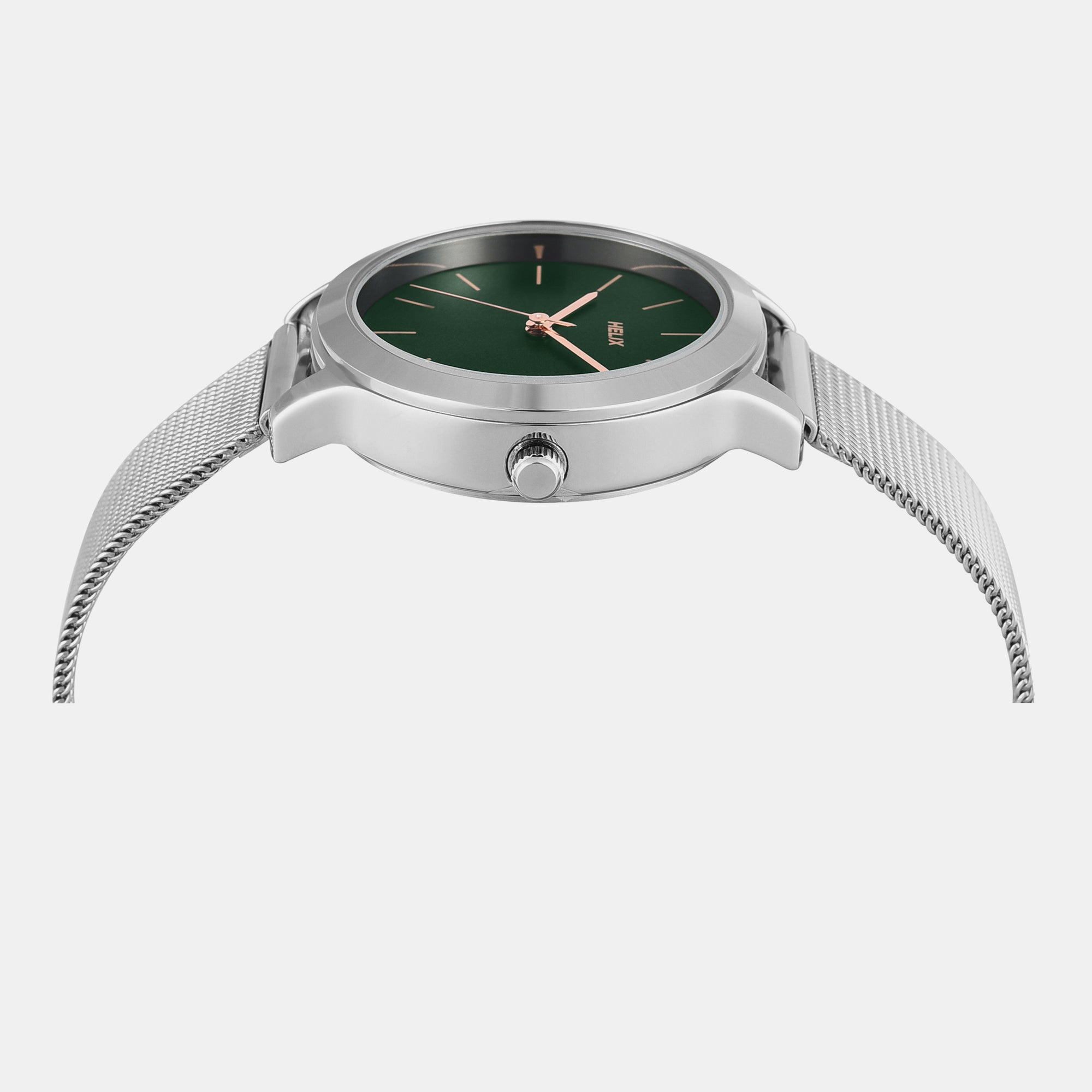 Helix Stainless Steel Round watch