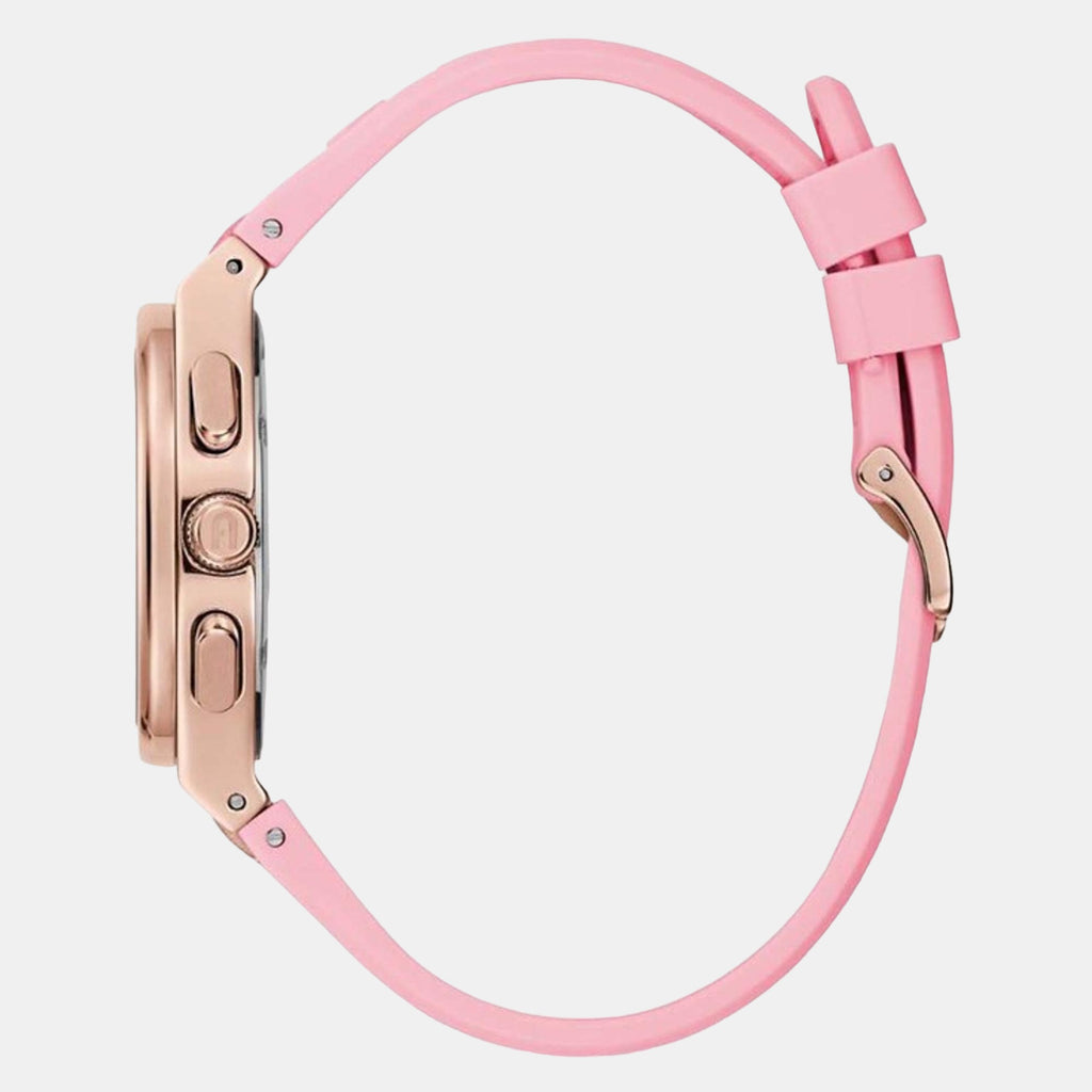 Furla Athleisure Women Quartz Pink Dial Chronograph Silicone Watch WW00036002L3