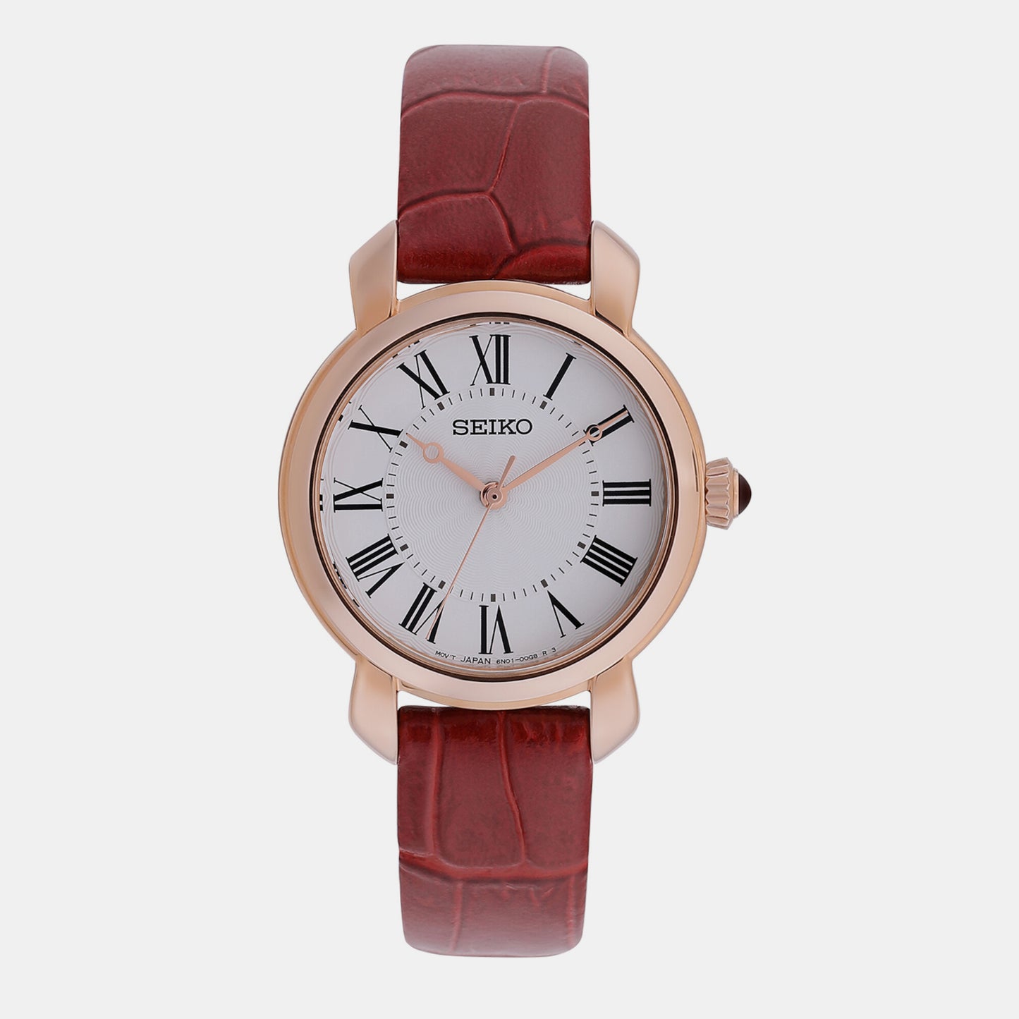 Female White Analog Leather Watch SUR496P1