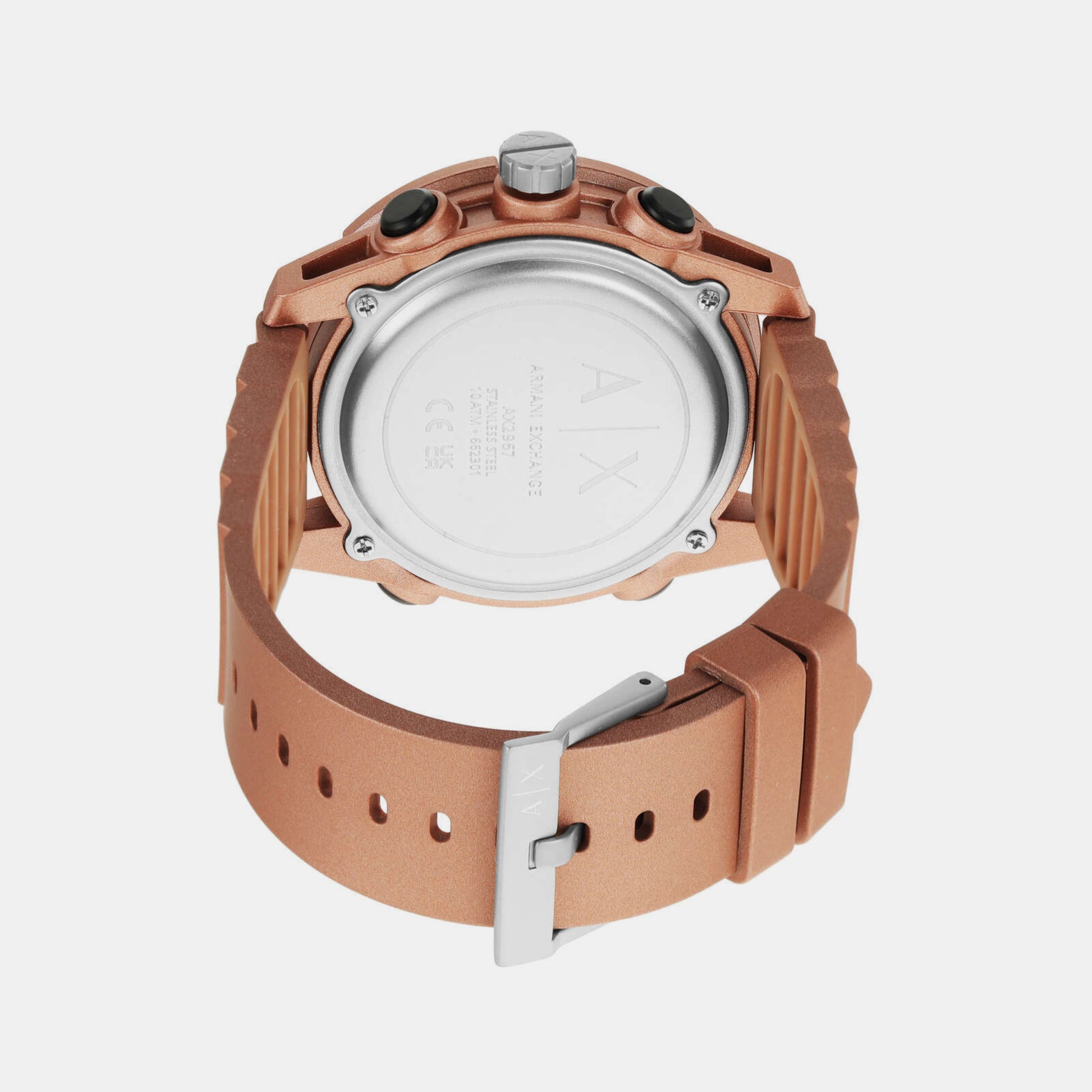 Male Rose Gold Digital Polyurethane Watch AX2967 – Just In Time