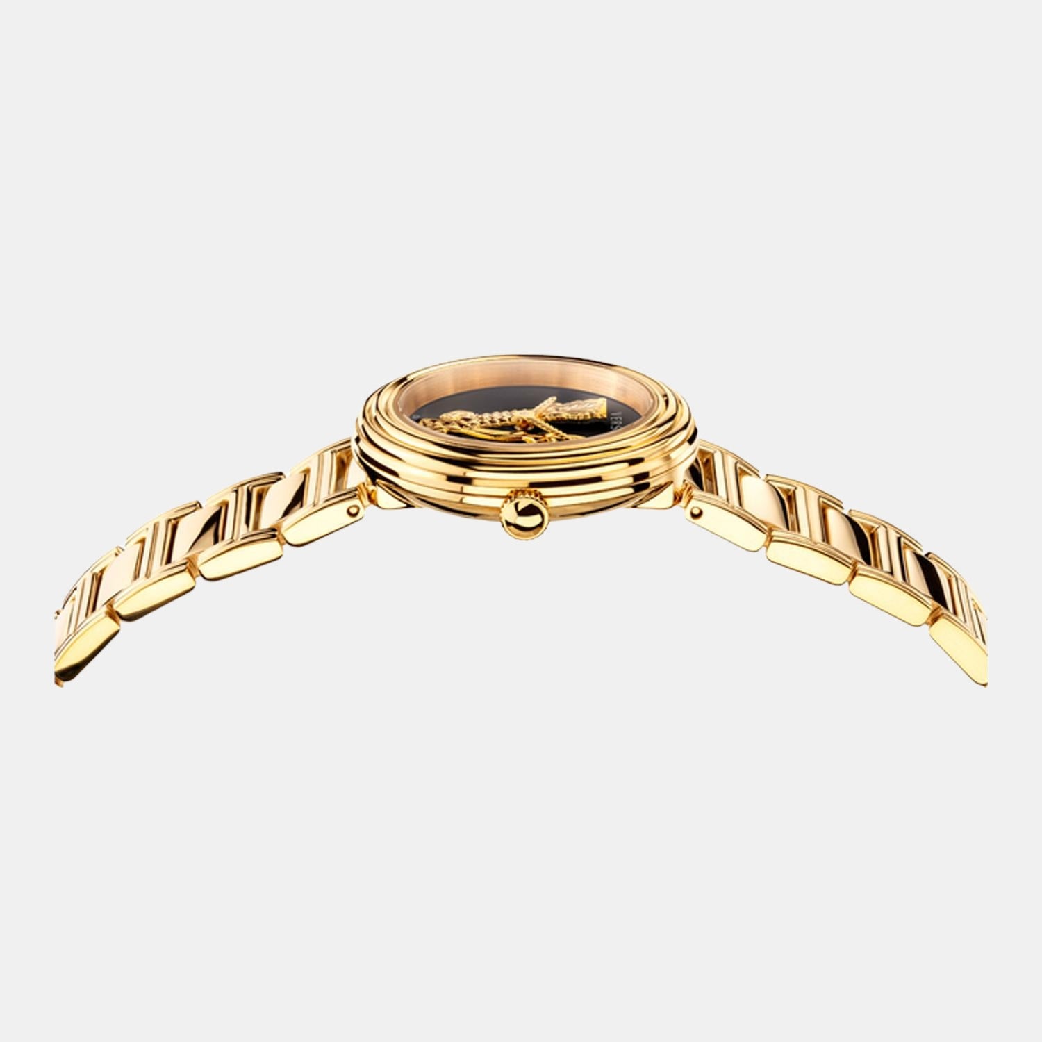 Versace Women Round Black watch