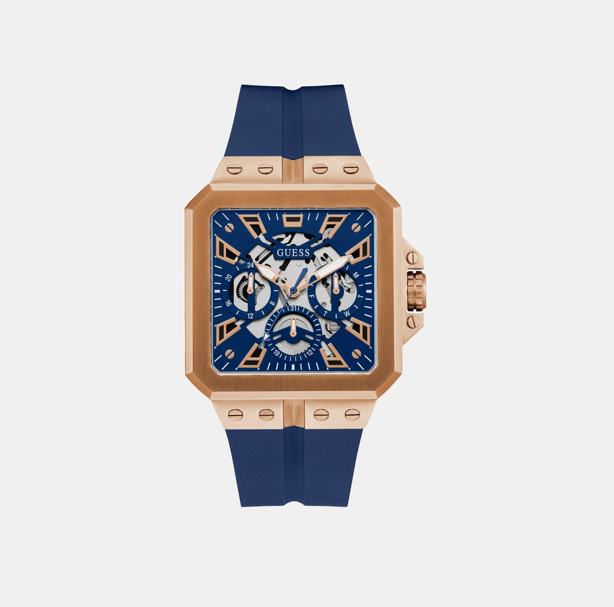 Guess Square Blue Analog watch