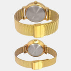 Fashion Couple Quartz Silver Dial Analog Stainless Steel Watch TW00PR292