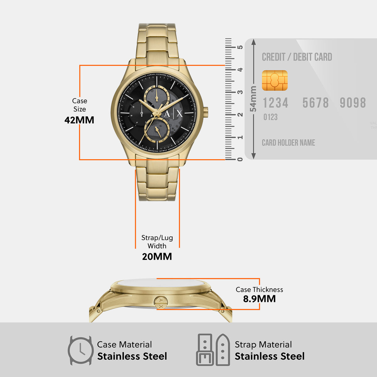 Armani Exchange 30 mm Gold Quartz watch