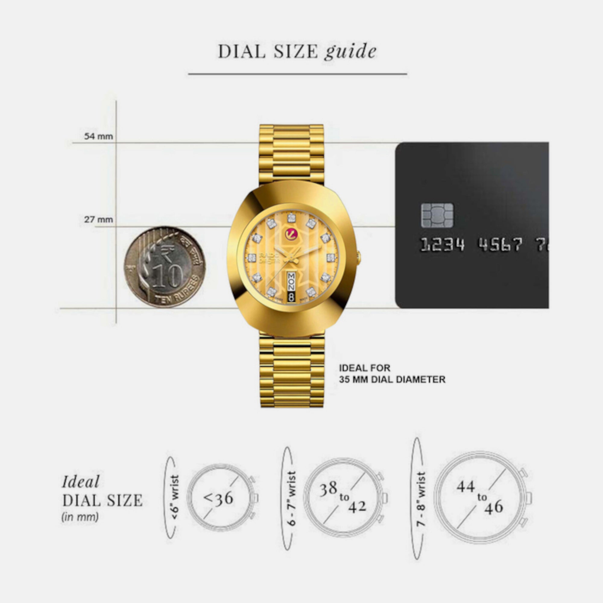 Rado Stainless Steel Gold watch