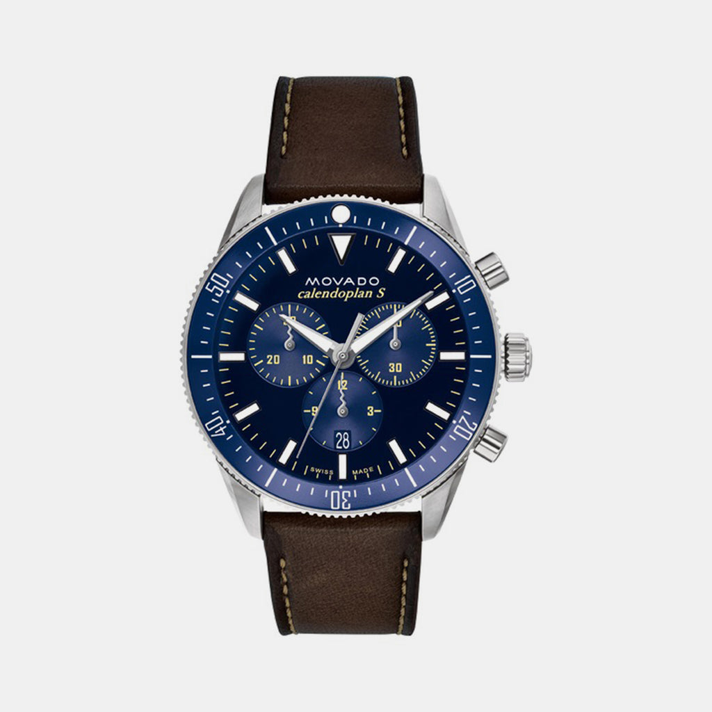 Movado Round Blue Chronograph watch