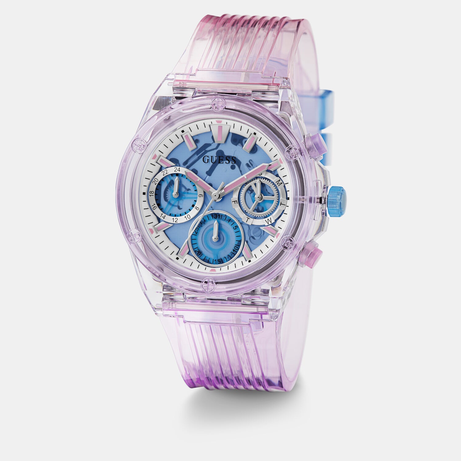 Guess Polyurethane Blue watch