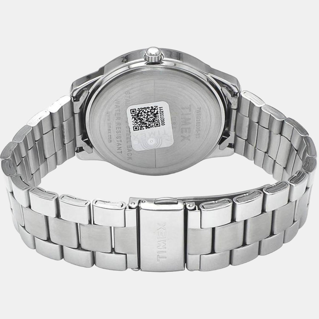 Timex Men Round Silver watch