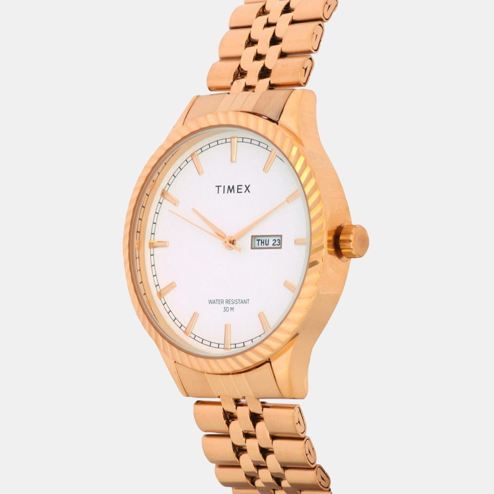 Timex Men Round White watch