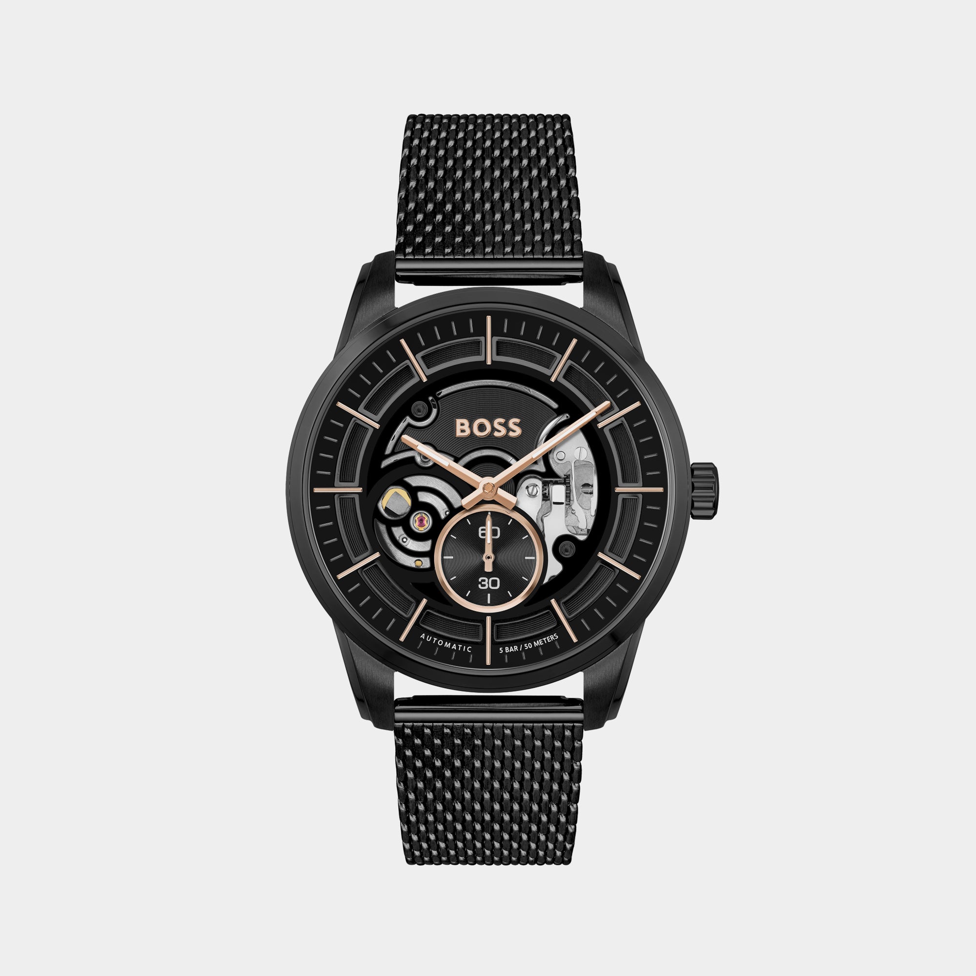 Boss Round Black Chronograph watch