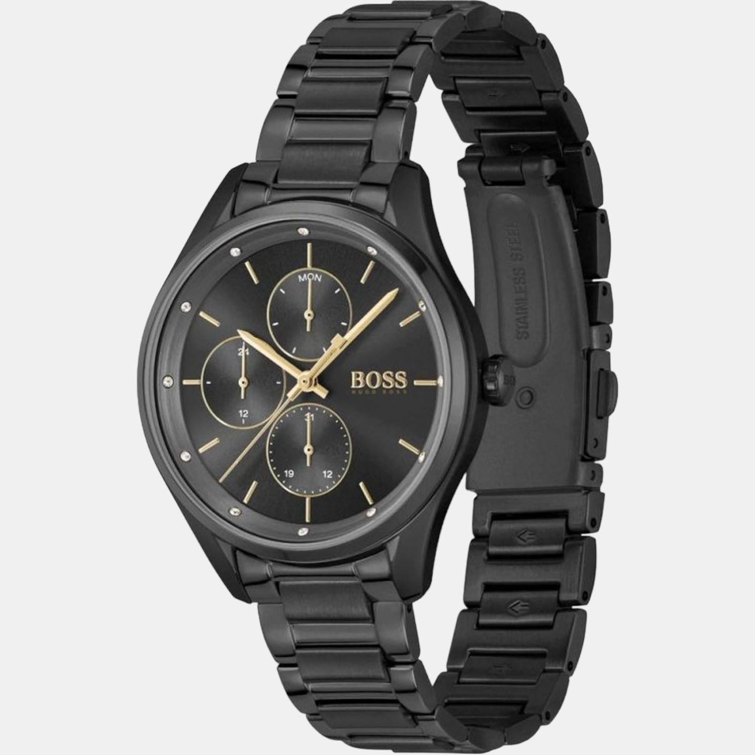 Boss Women Round Black watch