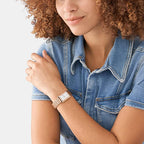 Raquel Women Quartz White Dial Analog Stainless Steel Watch ES5271