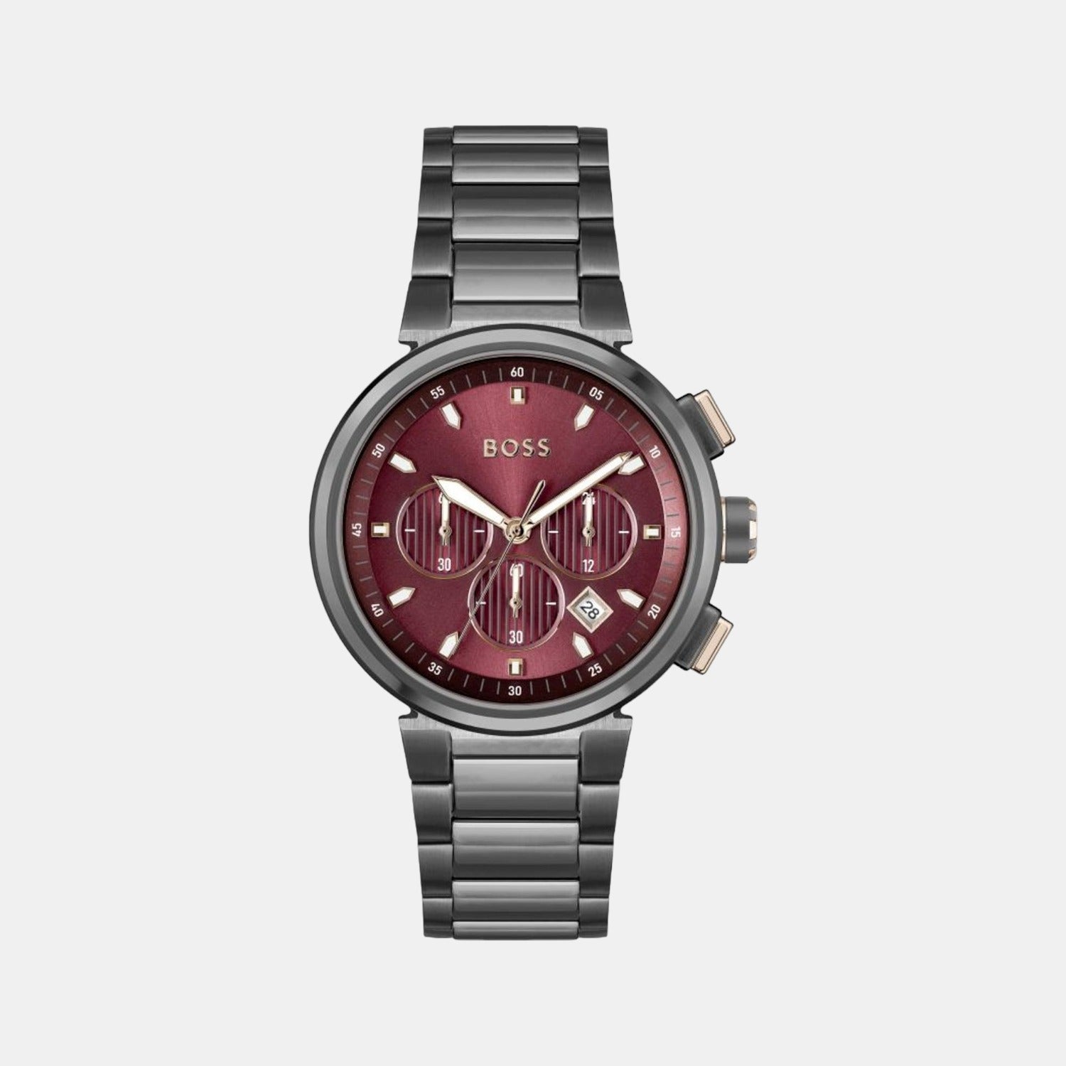 Boss Round Red Chronograph watch
