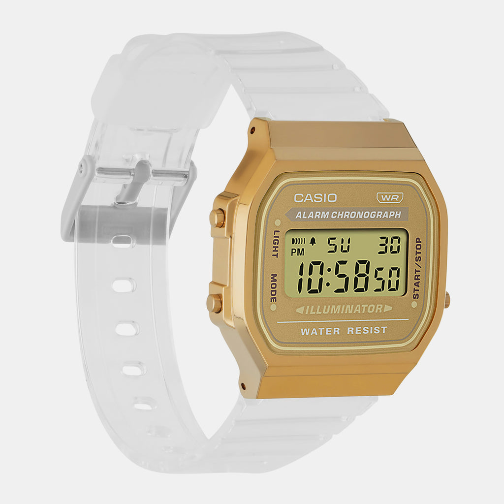 Casio Unisex Rectangular Gold watch