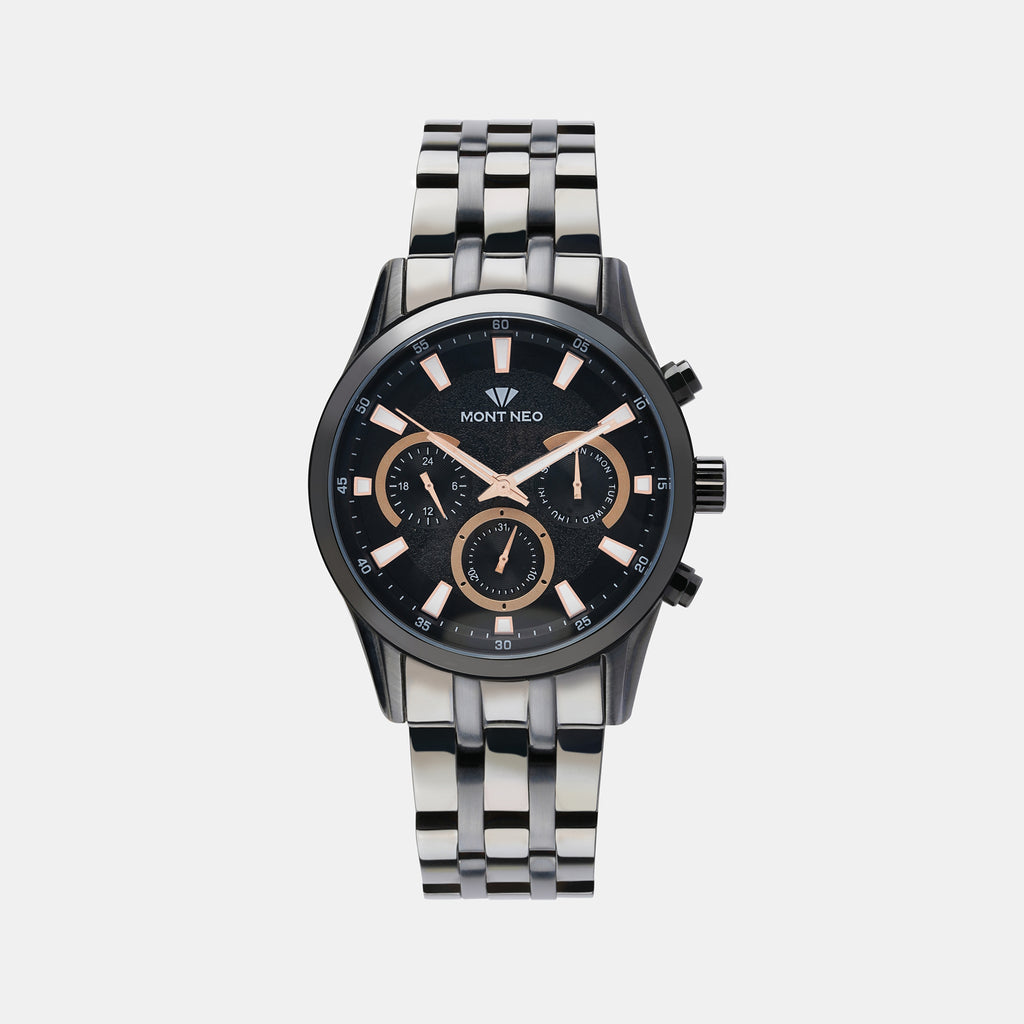 Mont Neo Round Black Chronograph watch