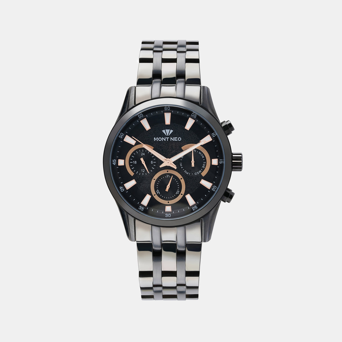 Mont Neo Round Black Chronograph watch